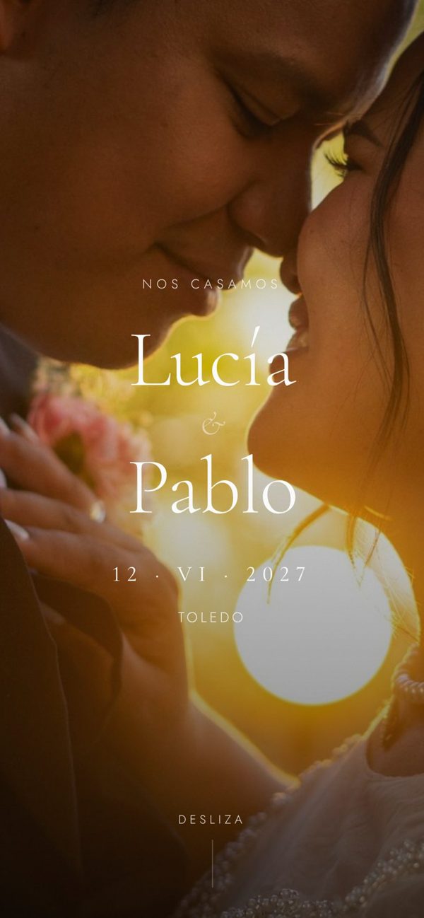 Portada de la web de boda